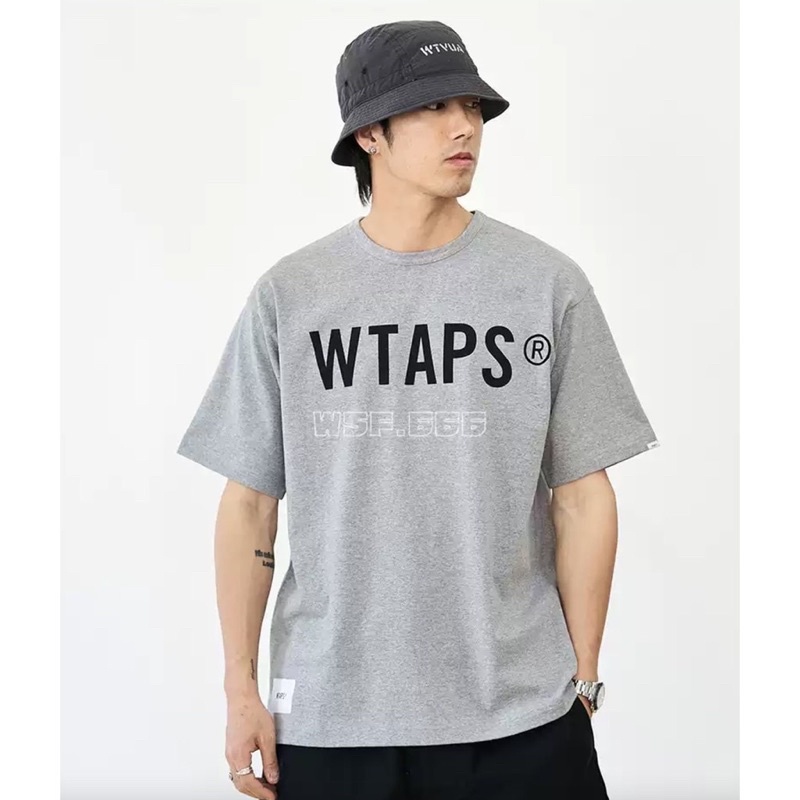 GRAY M 21SS WTAPS BANNER / SS / COTTON-