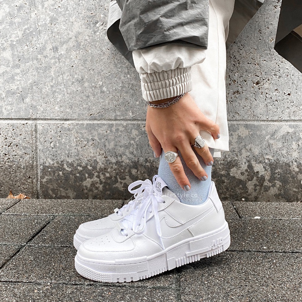 -EJ- 現貨 NIKE AIR FORCE 1 PIXEL 像素 解構 全白 白 AF1 CK6649-100