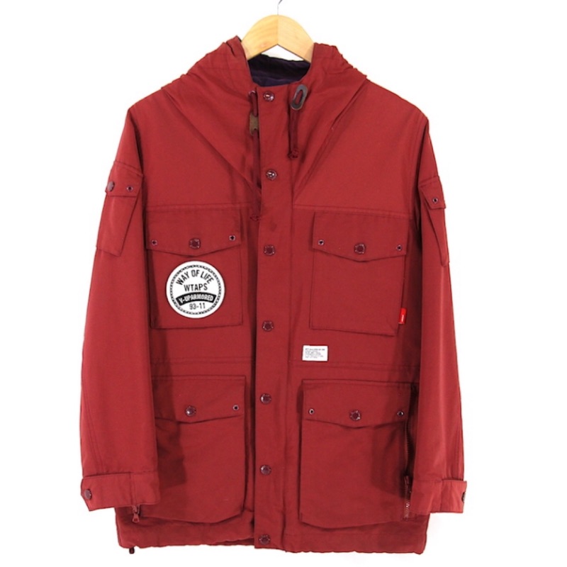 WTAPS 11AW WAY OF LIFE PARASMOCK JACKET S (実寸M程度), 紅色風衣