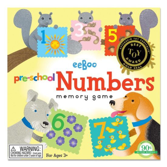 "台灣總代理" eeBoo 學齡前記憶遊戲 — Pre-School Numbers Memory Game (數字款) | 蝦皮購物