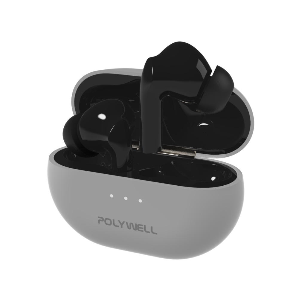 台灣POLYWELL 現貨 藍牙耳機 藍芽耳機 無線藍牙主動式降噪耳機 高質感音效 耳機觸控式操作 USBC充電倉設計 蝦皮購物