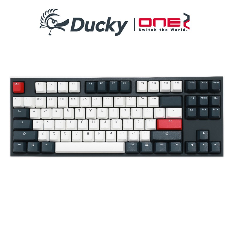 Ducky ONE2 Tuxedo燕尾服機械式鍵盤87鍵正印PBT 英/中文紅軸茶軸青軸銀