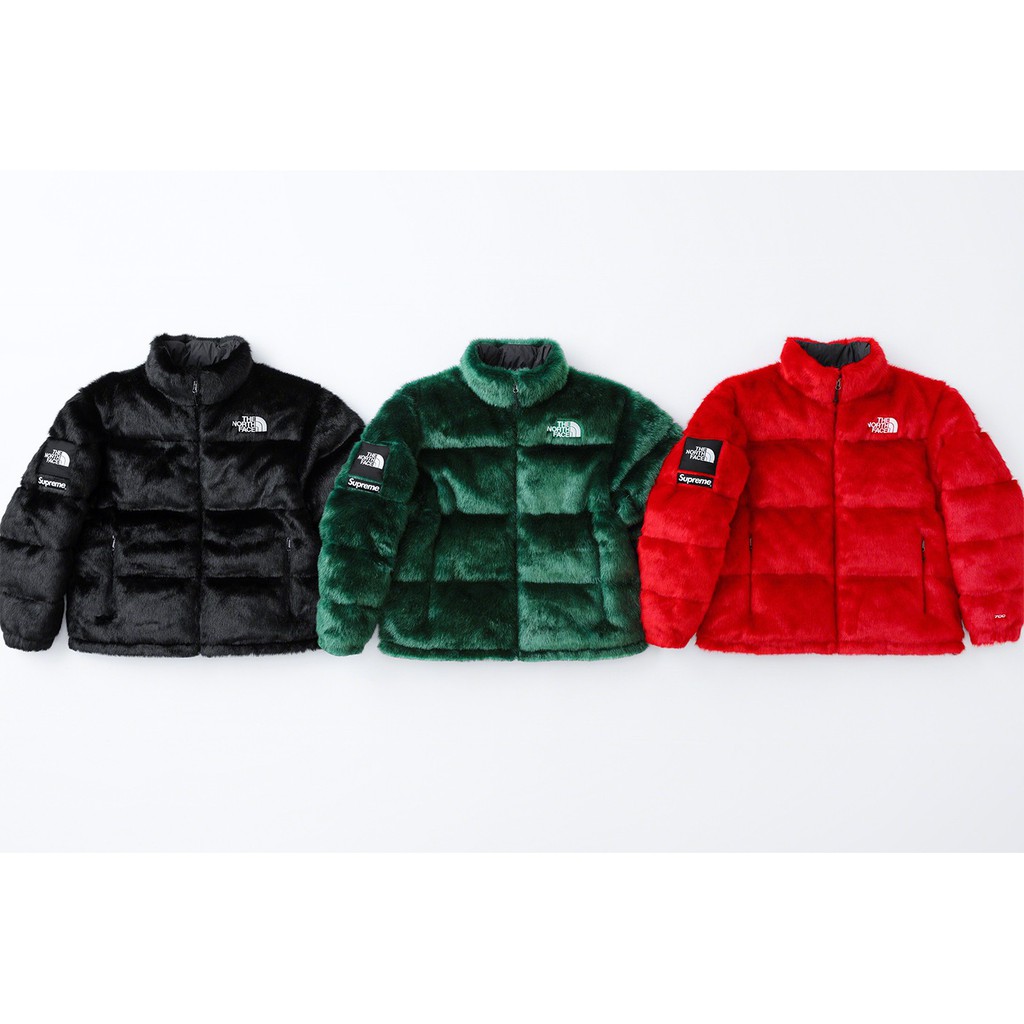 S.M.P】Supreme x The North Face FW20 Faux Fur 外套聯名黑紅綠| 蝦皮購物