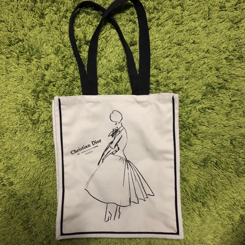 Christian Dior V A sketch tote bag