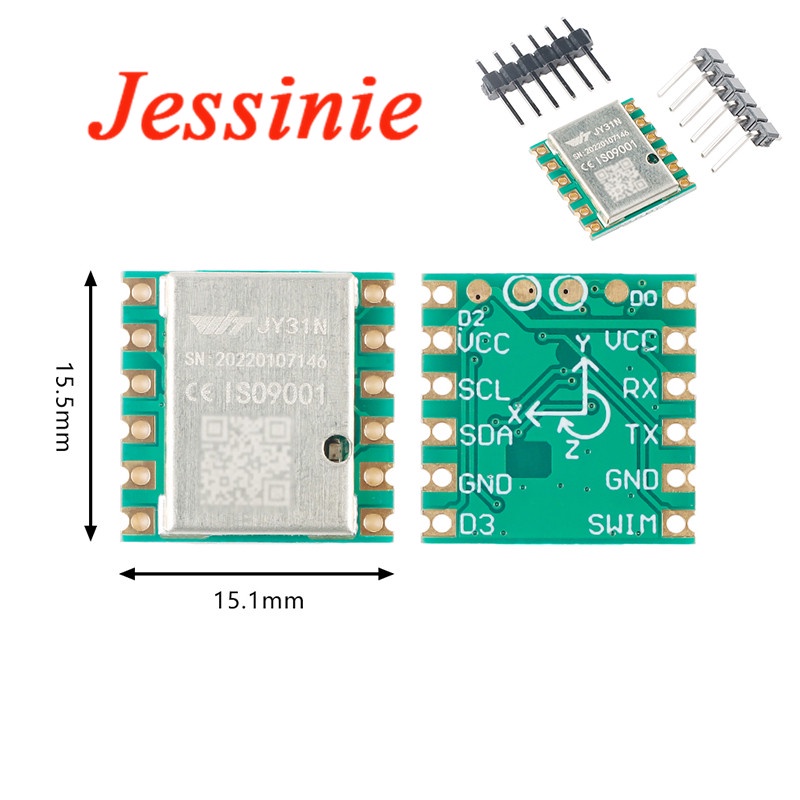 Jy31n AHRS 2 3 軸數字加速度計傾斜角度高度傳感器模塊傾角計適用於 Arduino IIC I2C 3.3V | 蝦皮購物