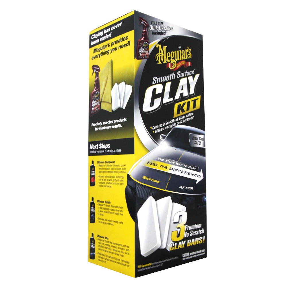 【易油網】Meguiar's Smooth Surface Clay Kit 美漆面磁土組合 G191700 | 蝦皮購物