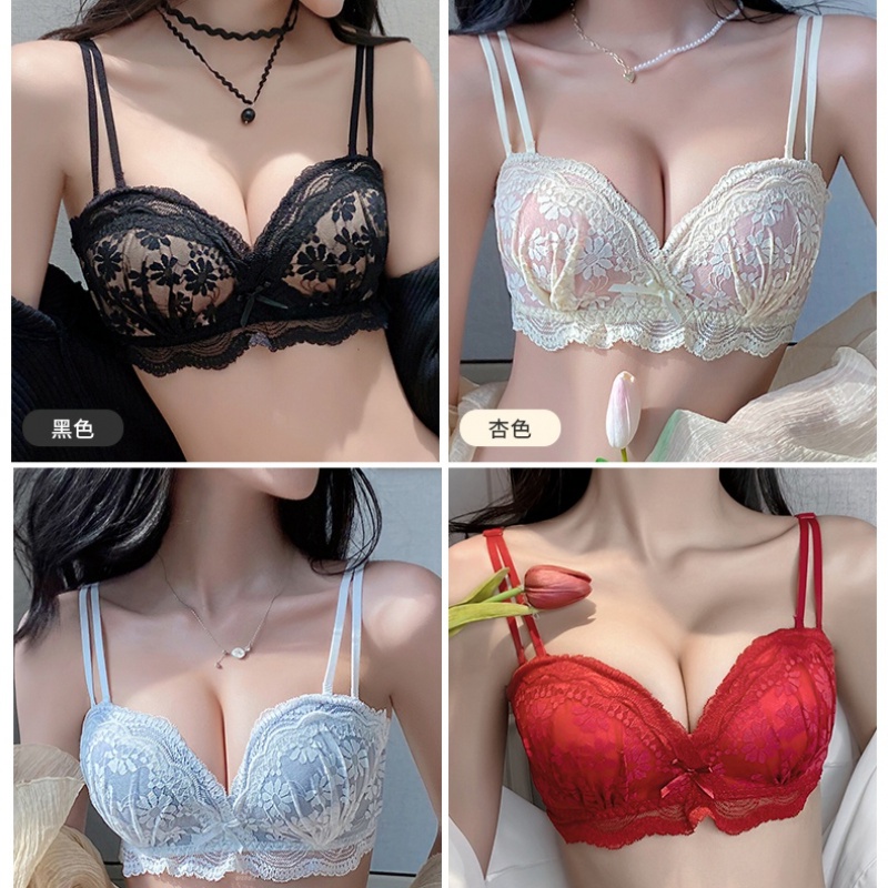 女性感文胸 聚拢內衣 无钢圈胸罩 美背内衣 调整型内衣 蕾絲內衣 舒適内衣 蝦皮購物 