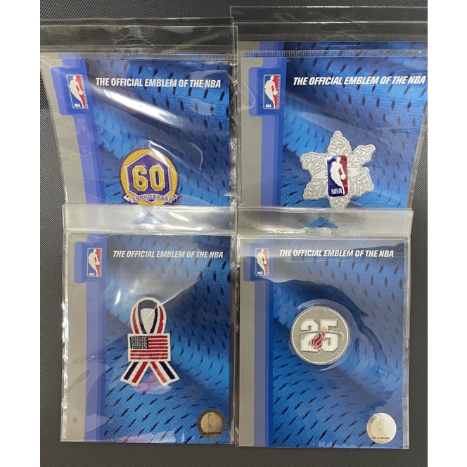 【老藤波鞋工作室】NBA 官方正版 Patch 湖人60週年 熱火25週年 911紀念章 聖誕節雪花章 | 蝦皮購物