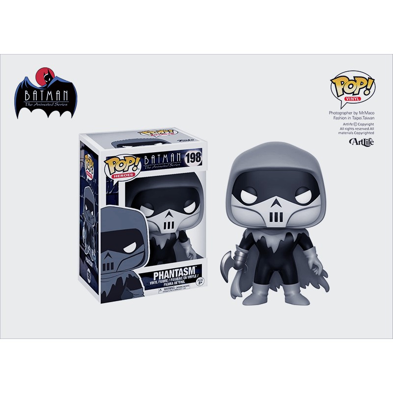 Artlife ㊁ FUNKO POP DC Batman Animated PHANTASM 蝙蝠俠 反派 黑白 幻影 | 蝦皮購物