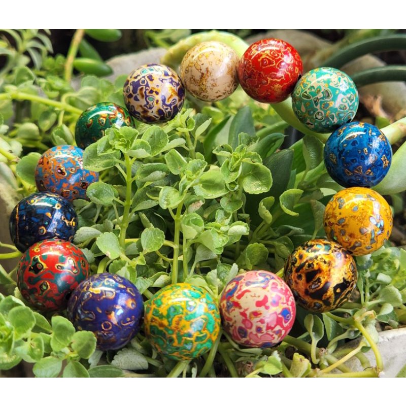 D0905F1 大漆珠，多寶色，15.4mm+，168元／顆，可聊聊或隨機出貨