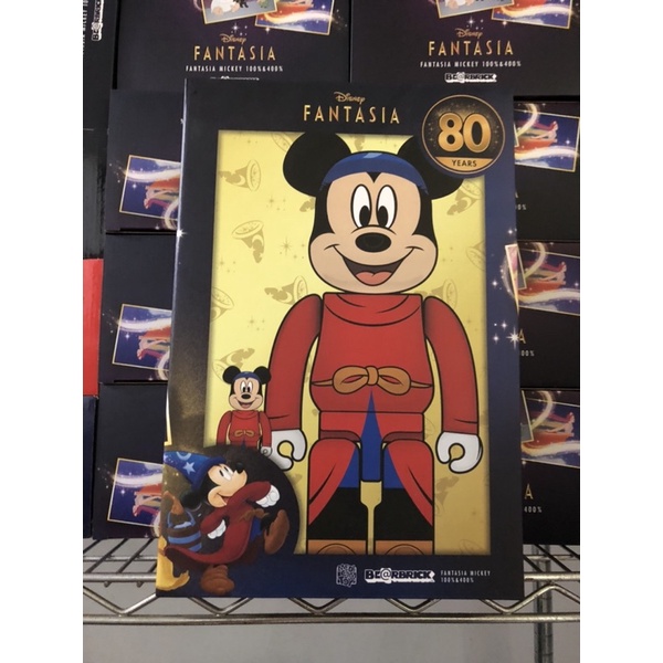 BLS • 全新未拆 Be@rbrick 魔法米奇 FANTASIA MICKEY 400% + 100% 庫柏力克熊