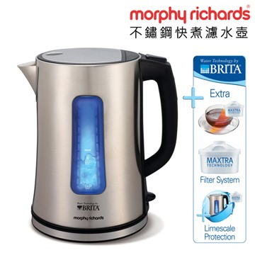 Morphy Richards 43960 Accents Brita Filter Kettle, Brushed Steel