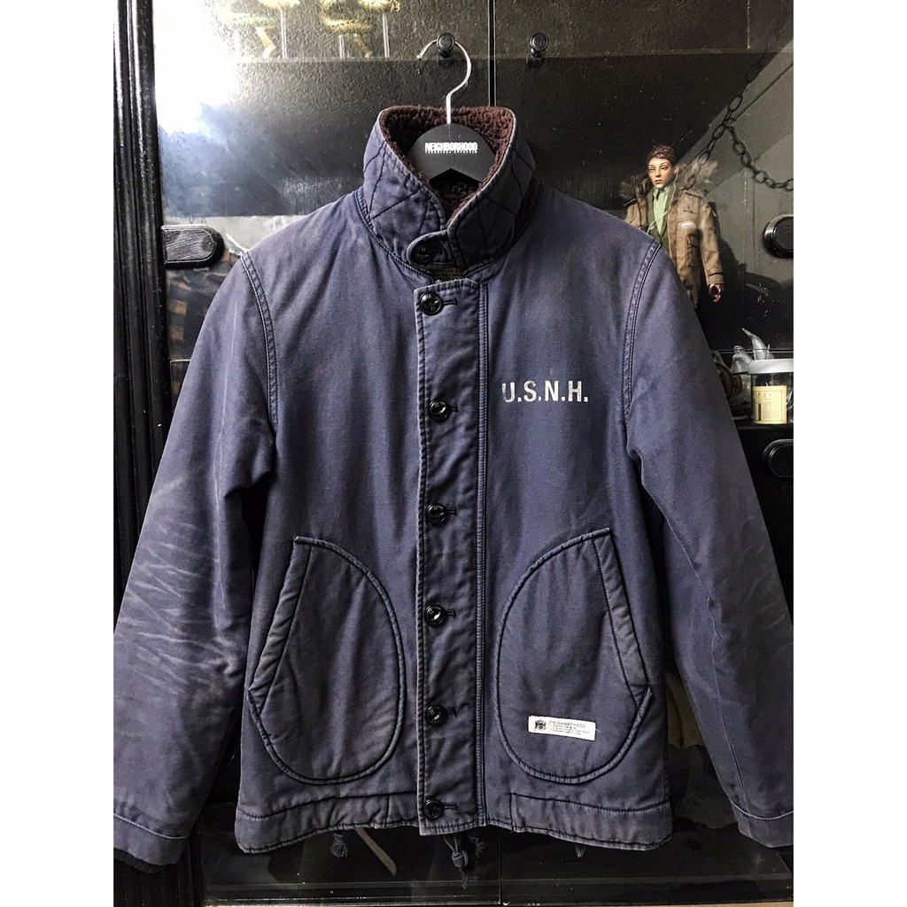 潮流本舖》NEIGHBORHOOD 14AW N-1D C-JKT N1 甲板外套水洗海軍藍NAVY S