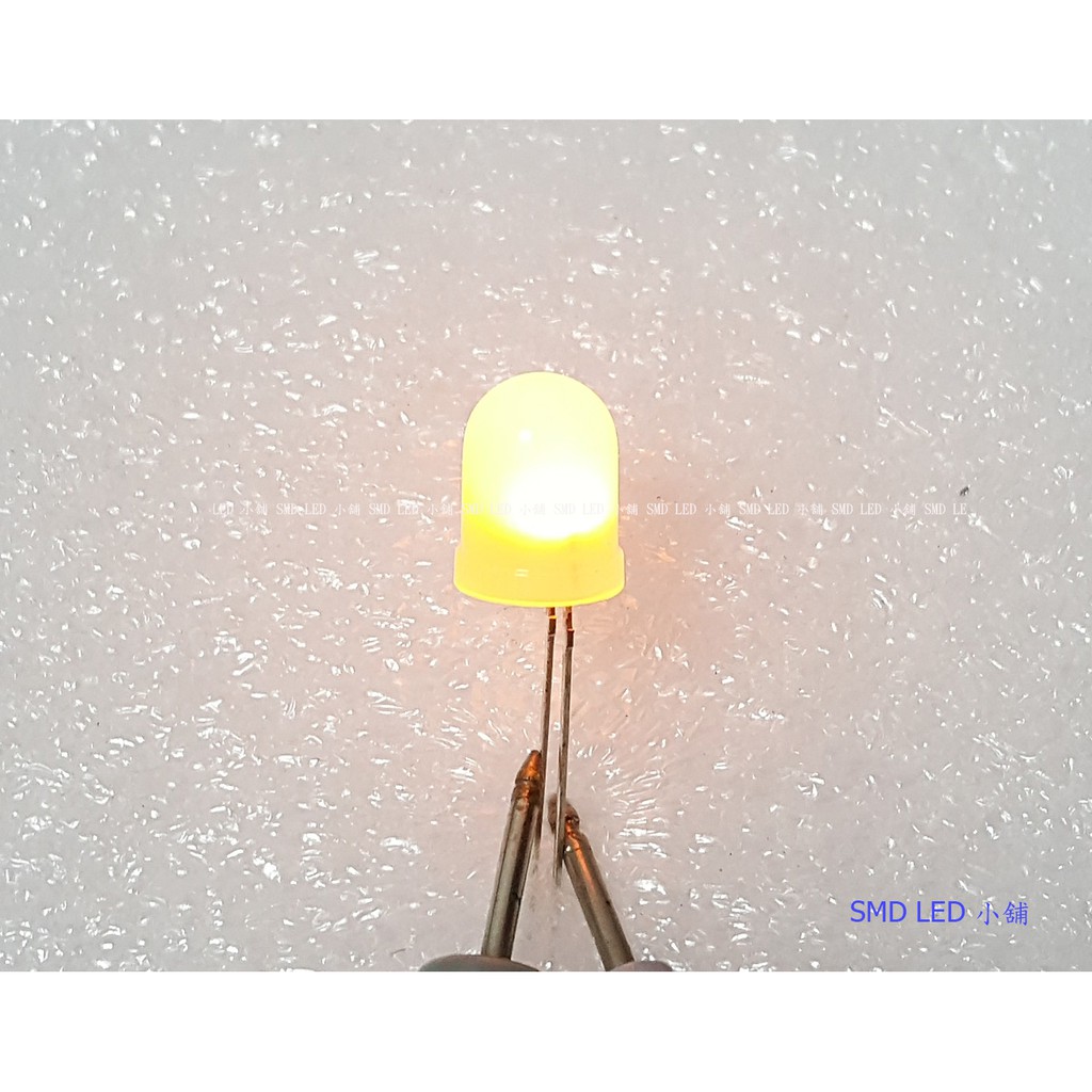 [SMD LED 小舖]10mm lamp 低光衰超高亮度黃光 20度 LED | 蝦皮購物