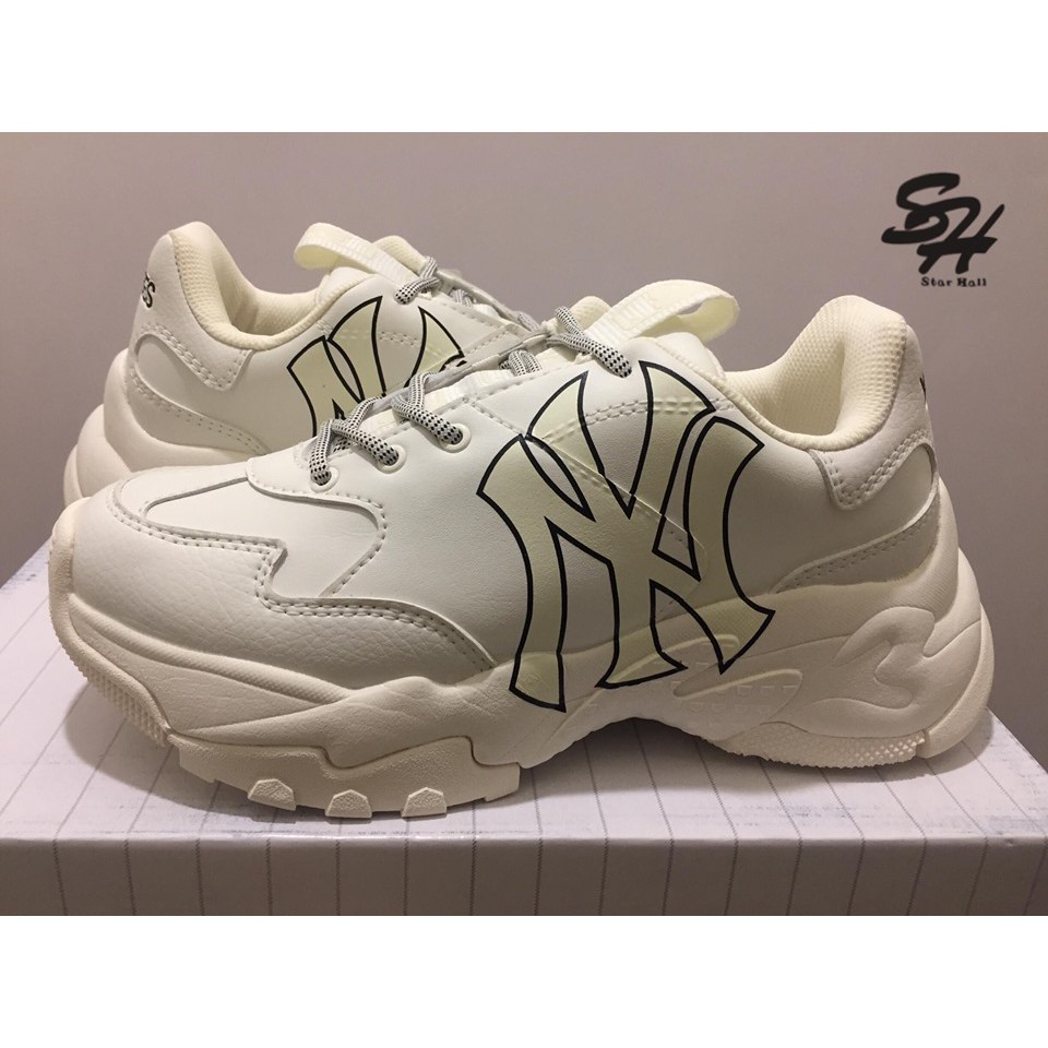 MLB NY 洋基 BIG BALL CHUNKY A 經典大Logo 白 老爹鞋 32SHC1111 | 蝦皮購物
