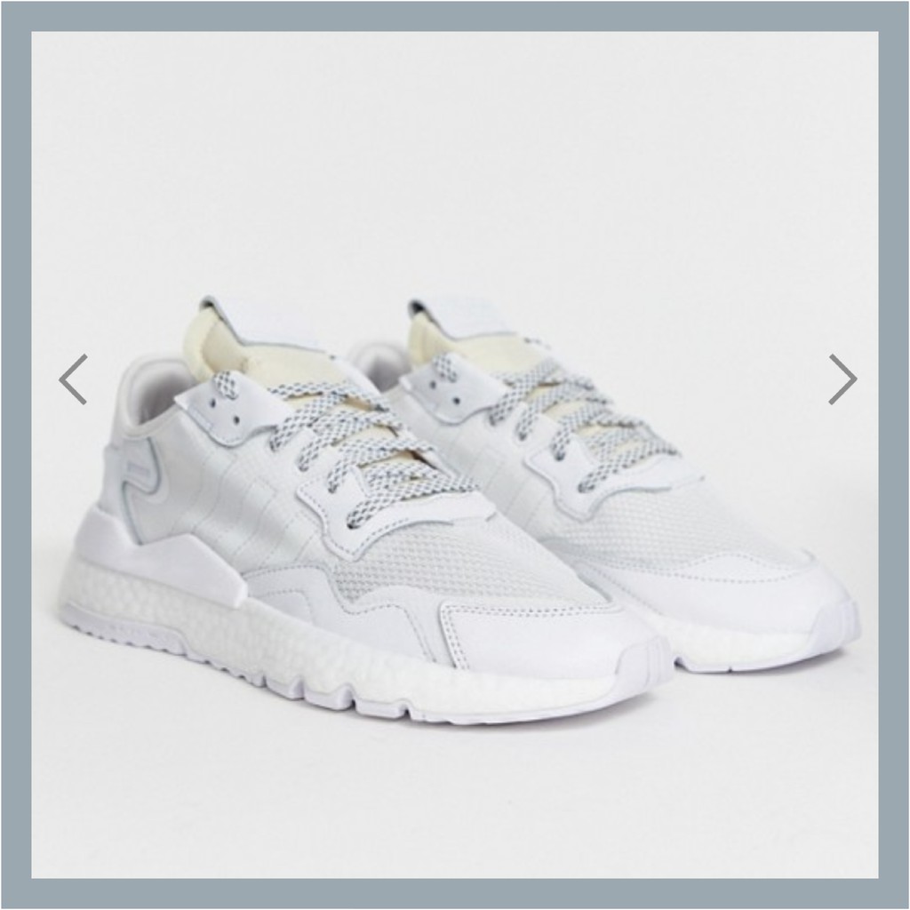 adidas Originals nite jogger trainers in triple white