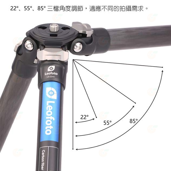 徠圖Leofoto LS-224C LH25 碳纖維三腳架含雲台中軸公司貨四節 徠圖Leofoto LS-224C LH25 碳纖維三腳架含雲台中軸公司貨四節