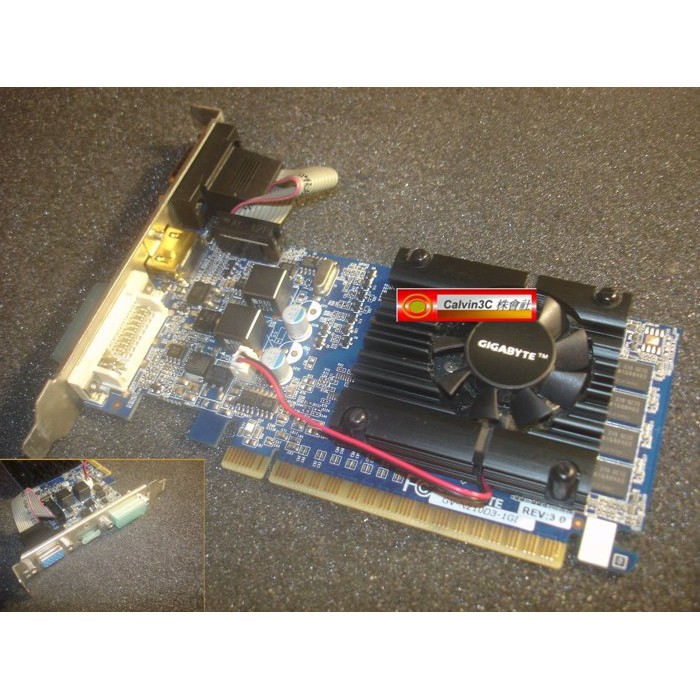 技嘉GV-N210D3-1GI GeForce 210 DDR3 1G 鍍金HDMI 短卡風扇版DVI D-SUB