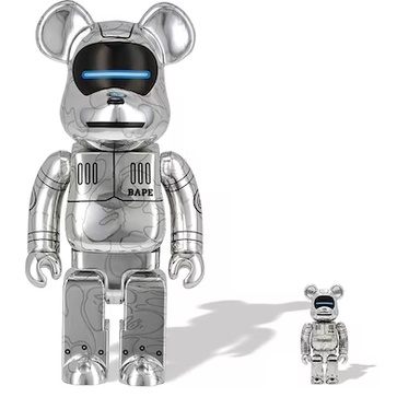 Bearbrick x BAPE x Hajime Sorayama Baby Milo 100% & 400% Set