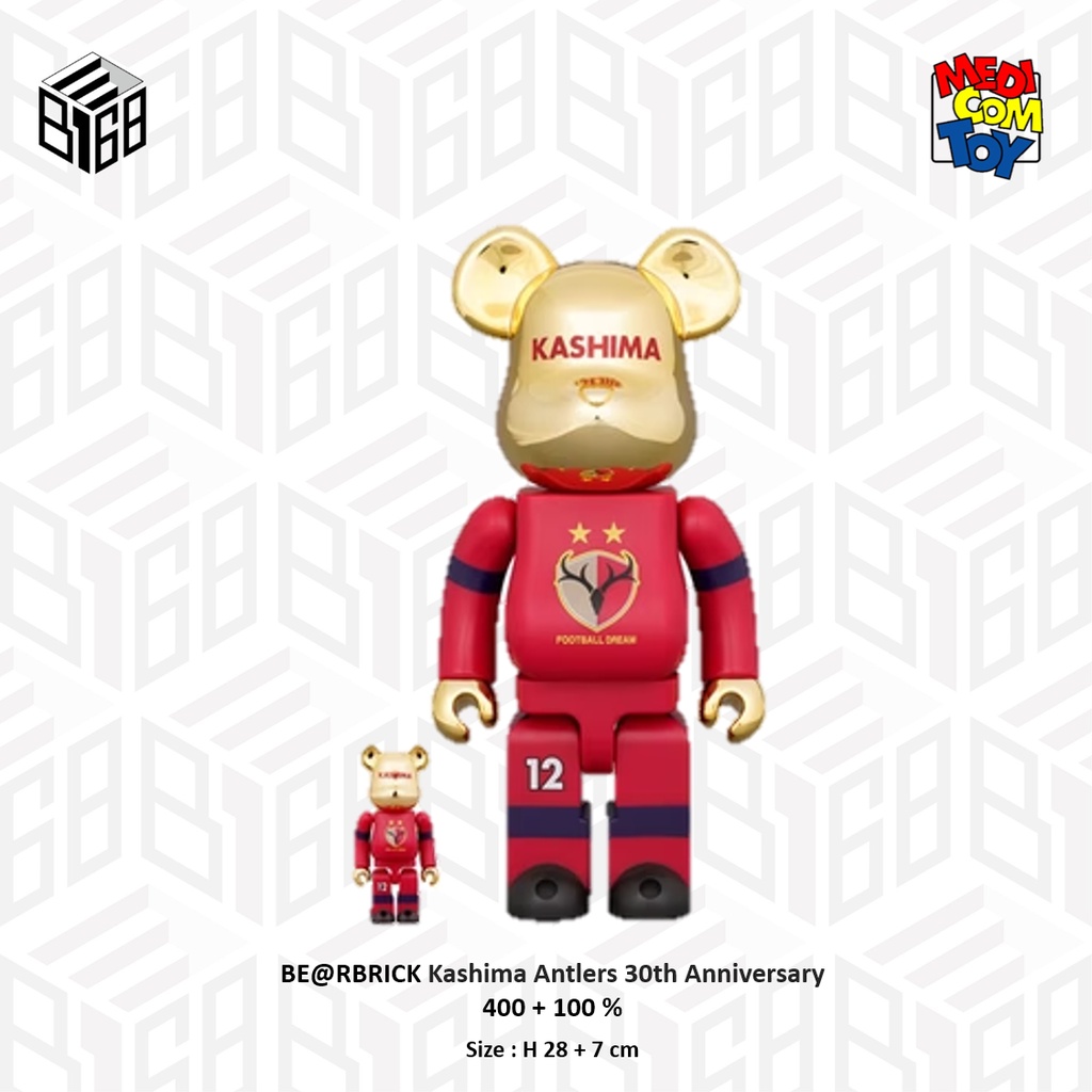 B168預購] BE@RBRICK Kashima Antlers 30th 400+100% 鹿角足球隊30周年 