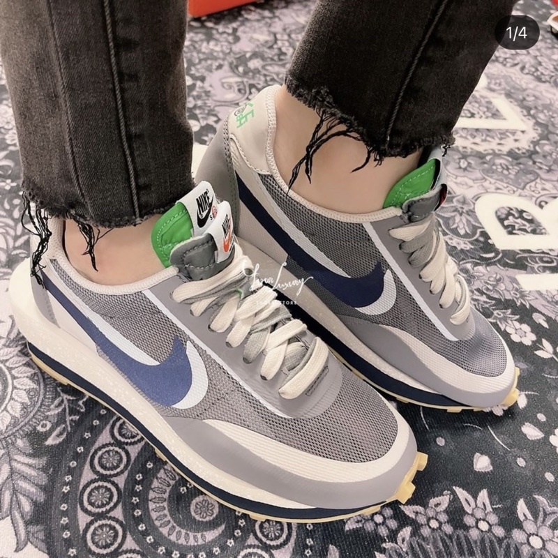 【Luxury】Clot x Sacai x Nike LDWaffle三方聯名 灰白藍 米白橘 解構 陳冠希 凝結集團