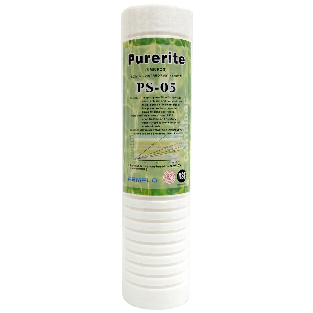 (NSF-42級認證Pureite 10英吋-5微米(精密溝槽濾心) | 蝦皮購物