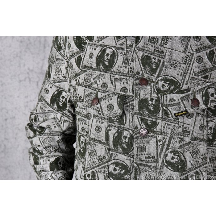 HYDRA】Supreme 100 Dollar Bill Trucker Jacket 美金鈔票 HYDRA】Supreme 100 Dollar Bill Trucker Jacket 美金鈔票