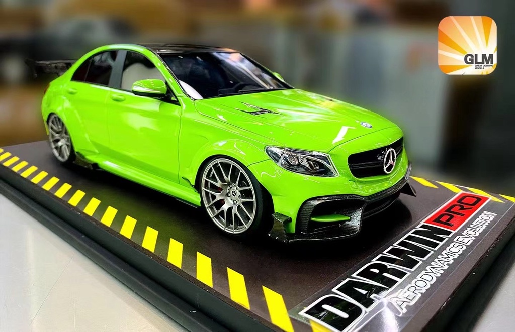 Mercedes C63S AMG DarwinPRO 2019 GLM 1:18 - Modèle Réduit Gris Neuf