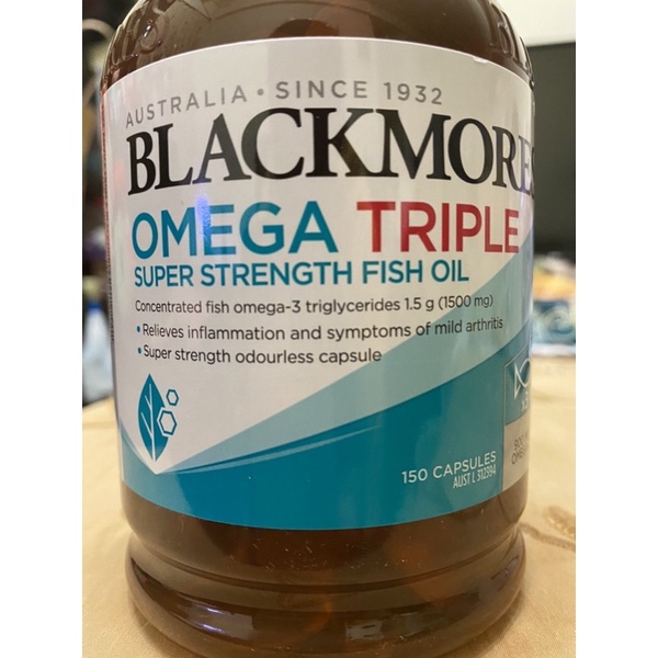 澳佳寶Blackmores 三倍濃縮深海魚油 膠囊食品150顆裝