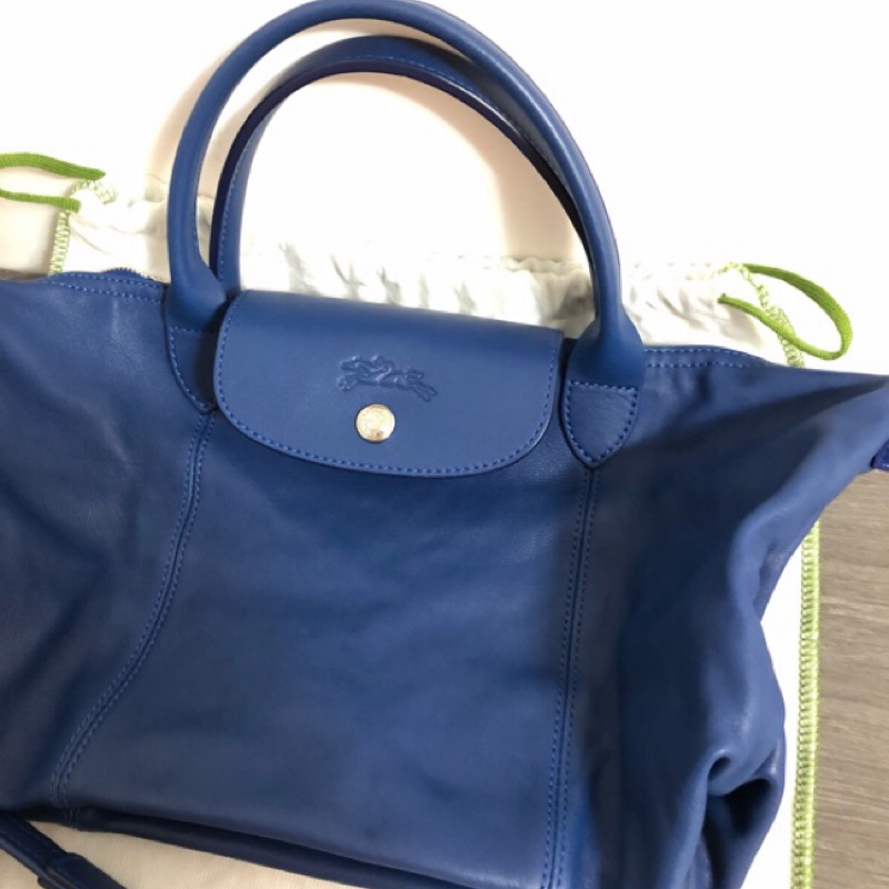 Longchamp Le Pliage Cuir Small Blue 1512737127