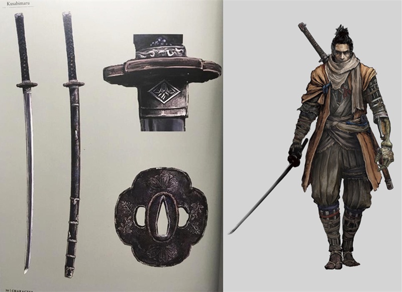 只狼 影逝二度』黒不死斬「楔丸」COS 用金属武器｜未開刃 武士刀 全長