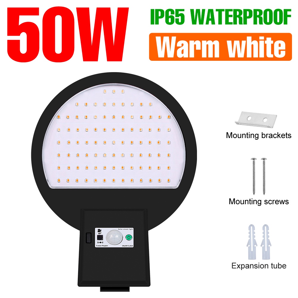 Led 戶外太陽能燈花園壁燈 50W Led 射燈 P65 防水太陽能路燈太陽能燈籠院子 Led 燈 | 蝦皮購物