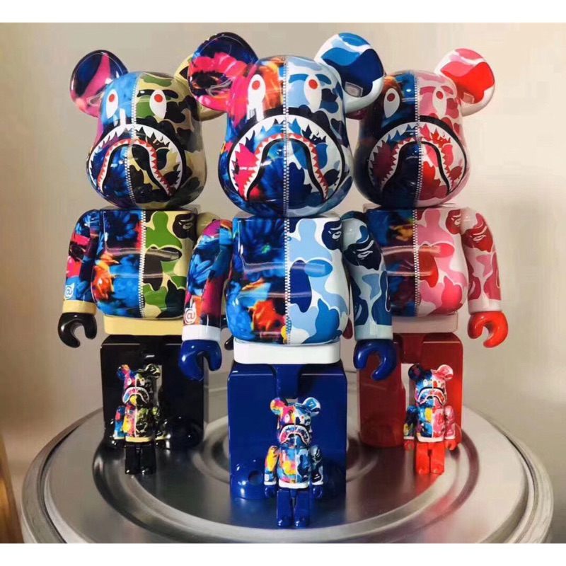 BE@RBRICK BAPE SHARK MIKA NINAGAWA Bearbrick | 蝦皮購物