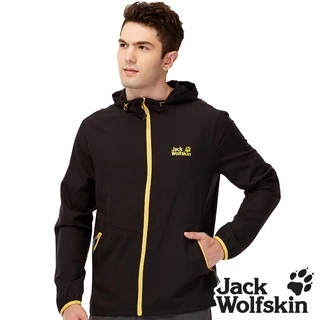【Jack wolfskin 飛狼】男 超輕量百搭遮陽外套 抗UV外套『經典黑』