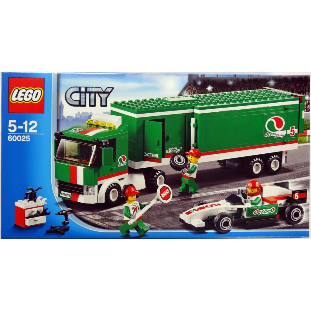 【紅磚屋】樂高 LEGO 60025 CITY 城市 系列 Grand Prix Truck 賽車運輸車 蝦皮購物