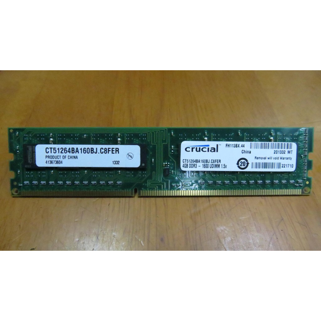 Crucial 美光 CT51264BA160BJ.C8FER/4GB/DDR3-1600桌上型(單面)記憶體 | 蝦皮購物