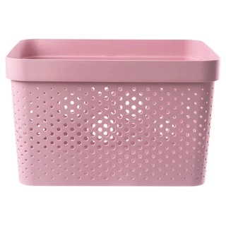 Curver INFINITY DOTS樣式款 收納盒 17L 粉色
