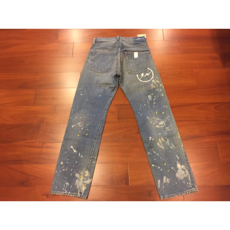 Levi’s LVC 501XX 55501-0068 Fragment 藤原浩 閃電 潑漆 水洗 日製 牛仔褲 W31