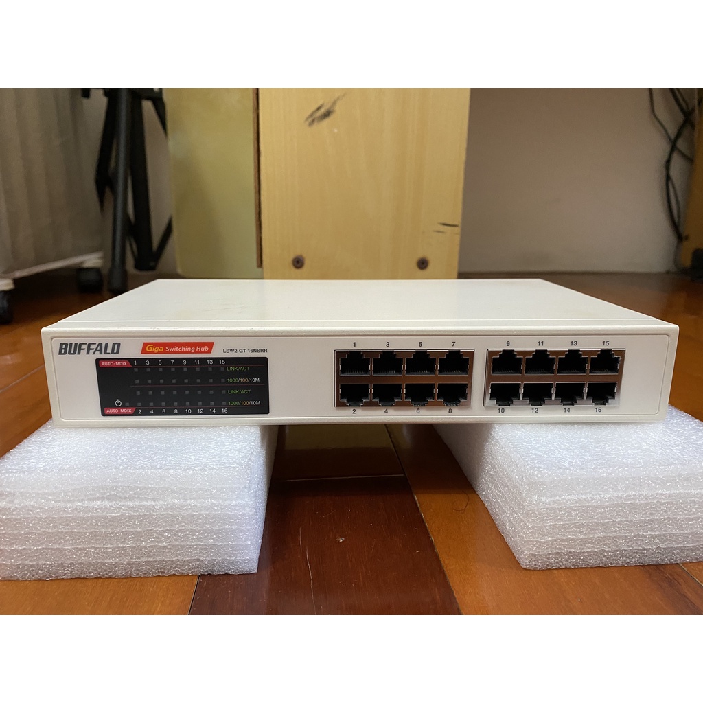 BUFFALO 1G 16埠交換器 盒裝配件完整 16Port Switch LSW2-GT-16NSRR