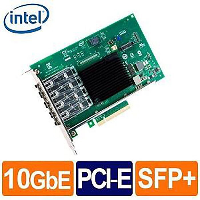 Intel X710-DA4FH乙太網路介面卡(全高)10G 四埠光纖/Fiber 網路卡(Non