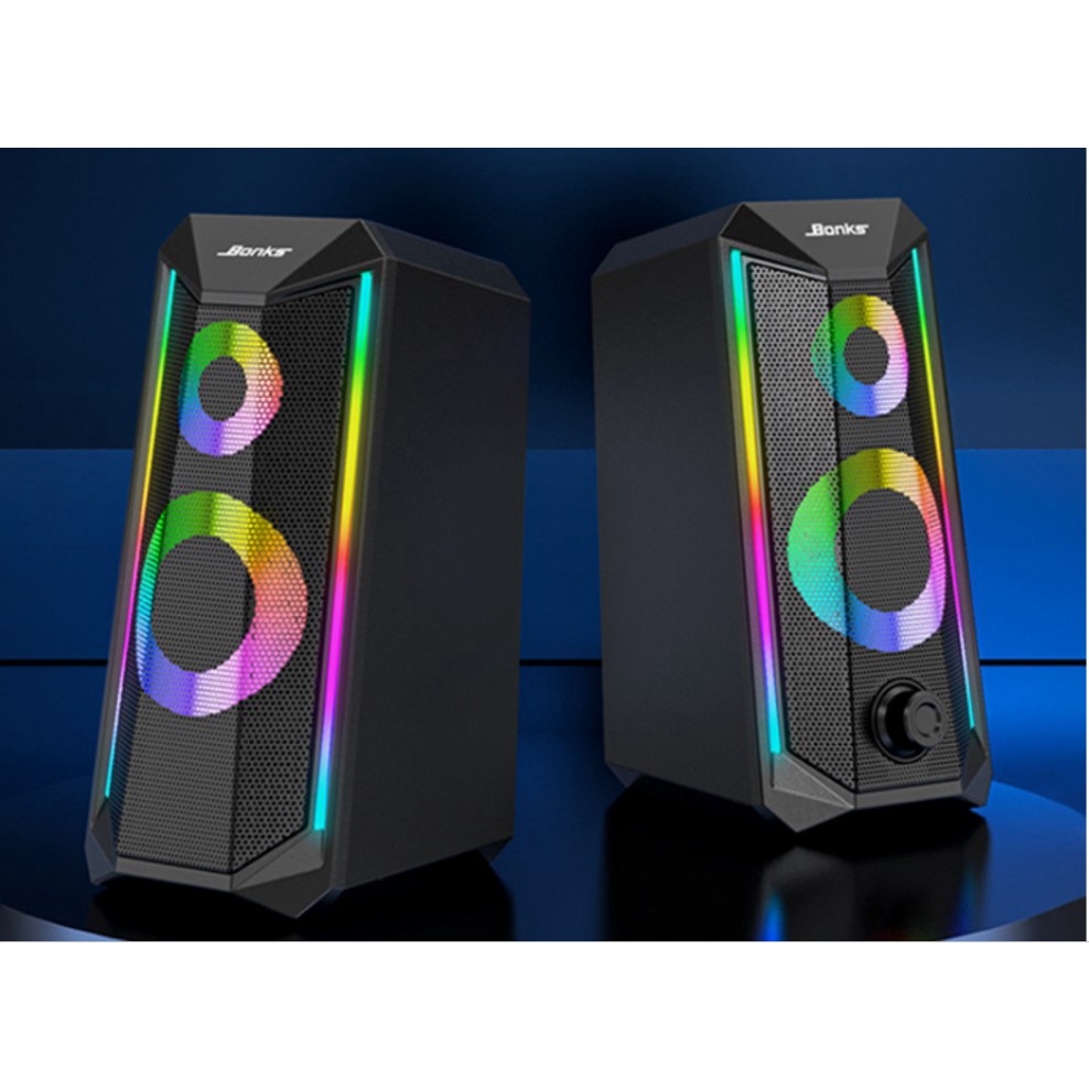 BONKS K1 USB Computer Speakers RGB Deep Bass Sound Box Speak | 蝦皮購物
