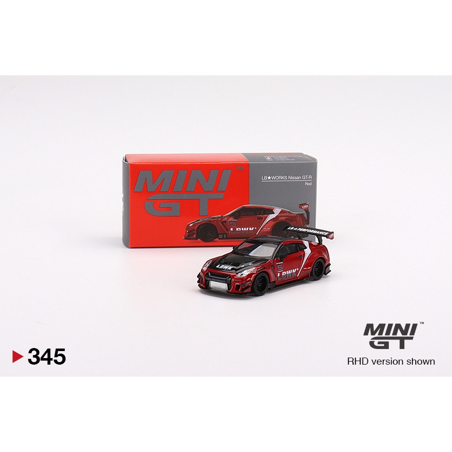 (高級橡膠輪)MINI GT 模型車 (No345) LBWK Nissan GT-R R35 Type 2, Rear | 蝦皮購物