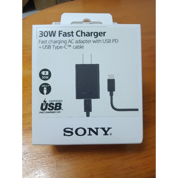 SONY 30W快速充電器 xqz-uc1 (附c to c線)原廠盒裝 神腦代理 | 蝦皮購物