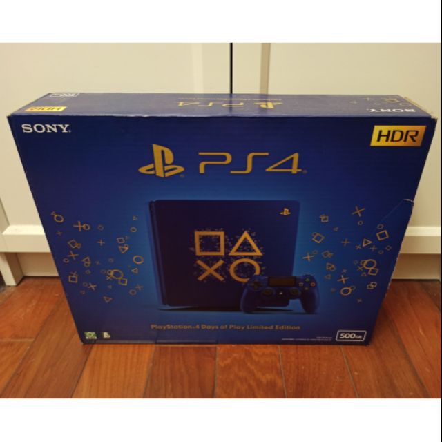 收藏出清SONY PS4 days of play slim 500g 藍色限量款主機同捆機限定機