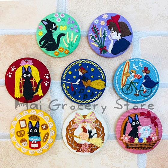 ::小麥2號店::吉卜力 宮崎駿 魔女宅急便 刺繡 布 徽章 限量限定(8入一組不拆售) | 蝦皮購物