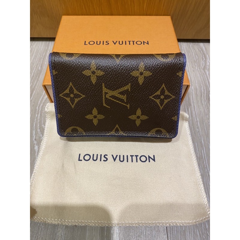全新正品LV Louis Vuitton 秀款老花藍色名片夾名片包、卡夾卡包、萬用包 | 蝦皮購物