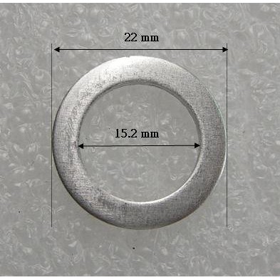 銂祐多元CYD-鋁製華司墊片，機油、齒輪油、卸油螺絲之鋁墊圈 M15.2 * 22 * 2 mm，50 pcs
