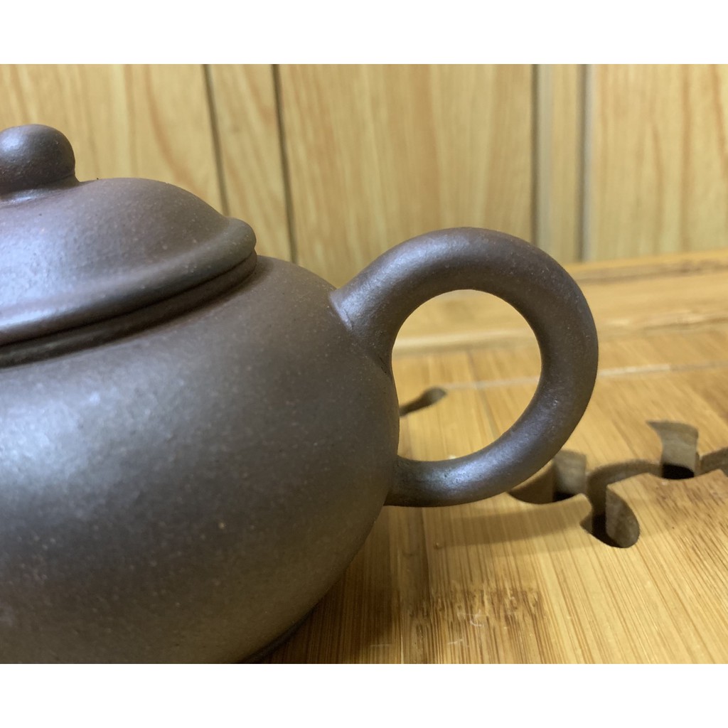 壺風茶道~A111《宜興紫砂窯變水平壺》古董、茶壺、普洱茶、紫砂