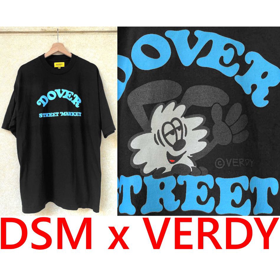 BLACK全新VERDY x川久保玲DSM倫敦LODON限定DOVER STREET MARKET可愛VICK短T