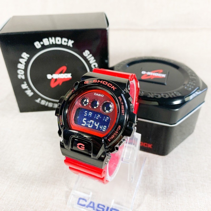 🗿Magigaga選物| CASIO/G-SHOCK GM-6900B-4 運動手錶(透明紅x金屬黑